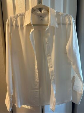 Banana Republic Ivory Satin Blouse